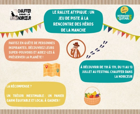 Rejoignez notre grand jeu de piste - le Rallye Atypique - sur le festival Chauffer dans la Noirceur !