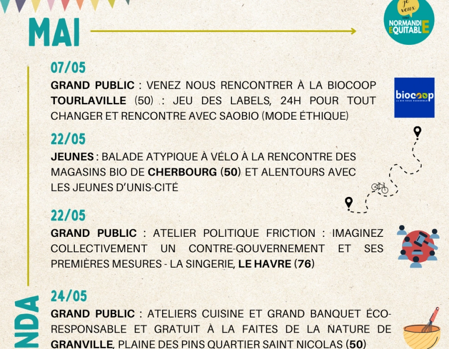 À vos agendas : les rencontres et événements à ne pas manquer en MAI !