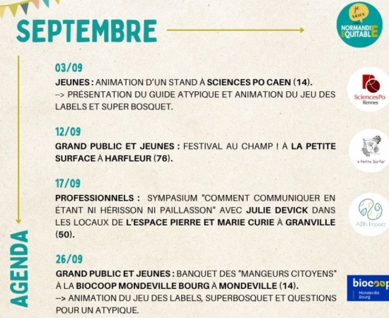 À vos agendas : les rencontres et événements à ne pas manquer chez Normandie Équitable en SEPTEMBRE !