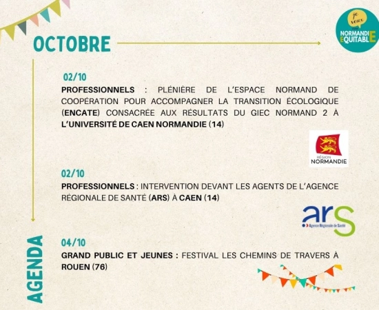 À vos agendas : les rencontres et événements à ne pas manquer chez Normandie Équitable en OCTOBRE !