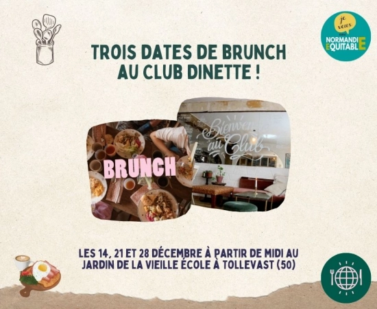 Trois dates de Brunch en décembre au Club Dinette ! Trois dates de Brunch en décembre au Club Dinette !