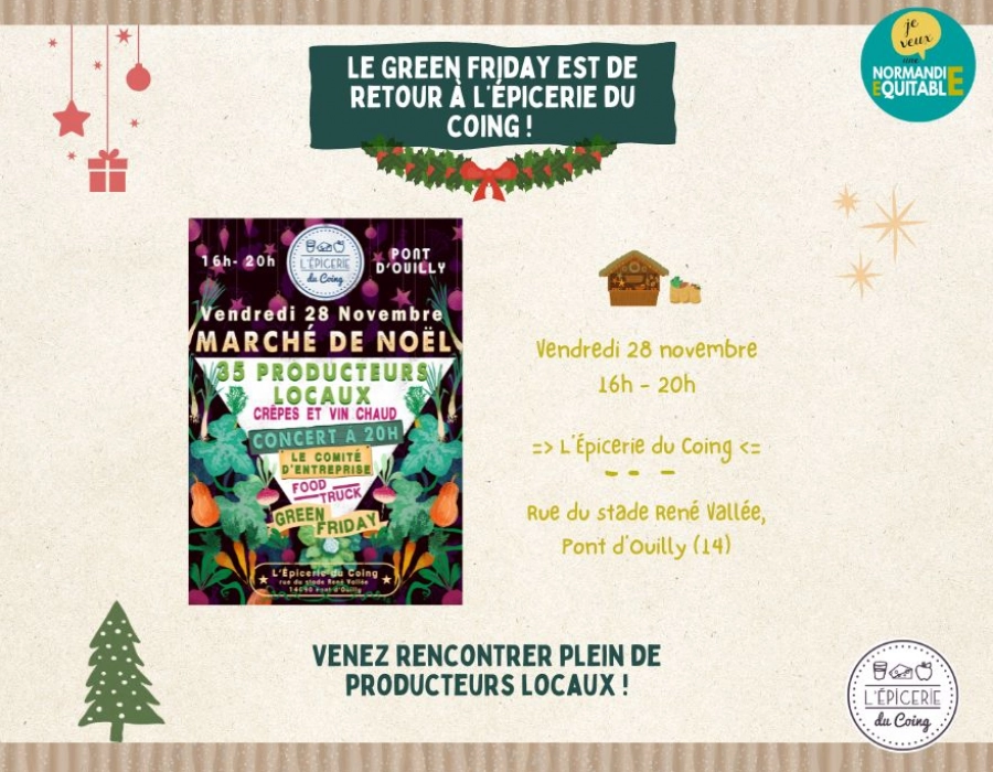 Le Green Friday fait son retour à l'Épicerie du Coing Le Green Friday fait son retour à l'Épicerie du Coing