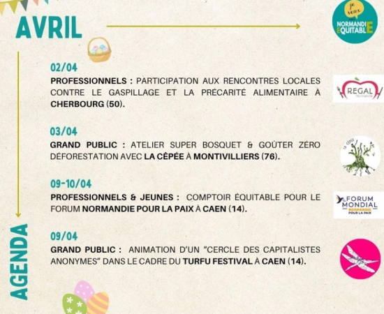 À vos agendas : les rencontres et événements à ne pas manquer chez Normandie Équitable en AVRIL !