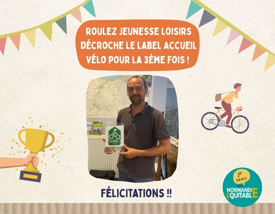Roulez JEUnesse Loisir est labellisé Accueil Vélo pour la 3ème année consécutive