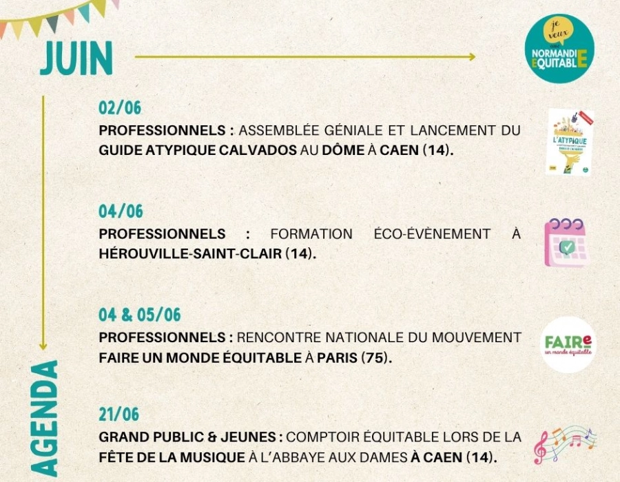 À vos agendas : les rencontres et événements à ne pas manquer chez Normandie Équitable en JUIN !