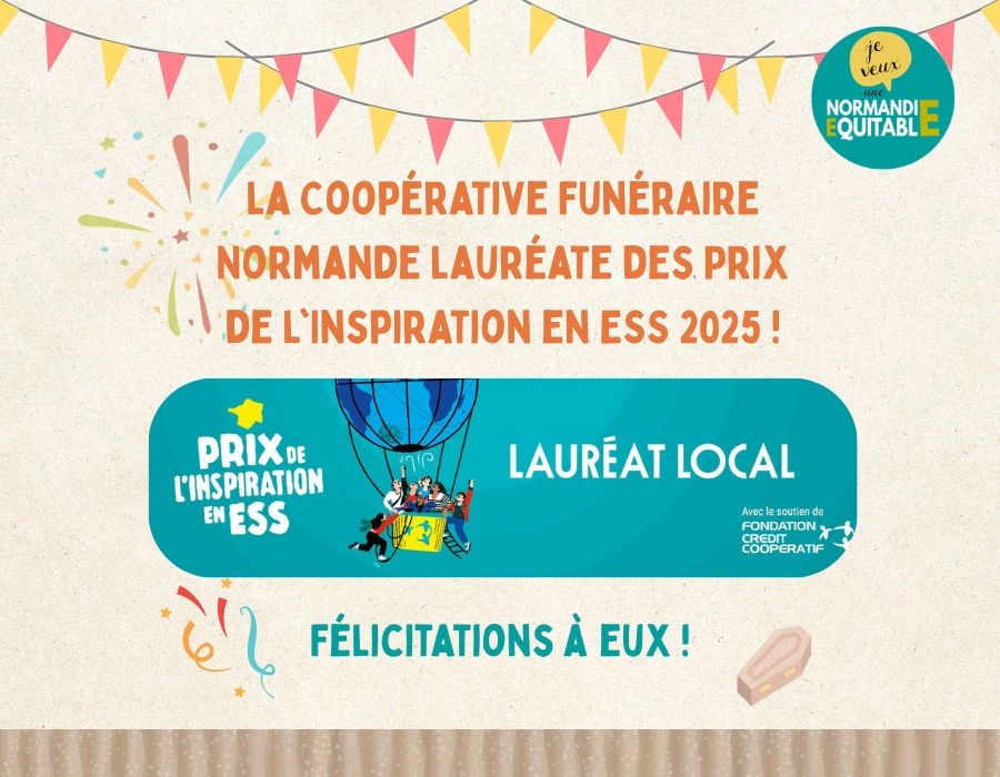 La Coopérative Funéraire Normande lauréate des Prix de l'Inspiration en ESS 2025 ! 