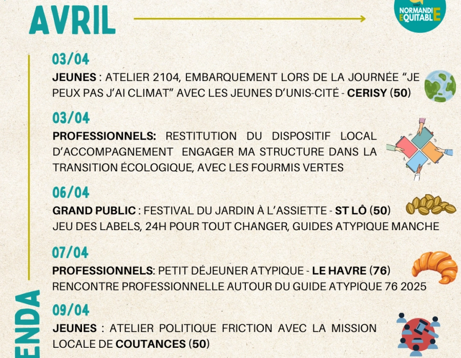 À vos agendas : les rencontres et événements à ne pas manquer en AVRIL !