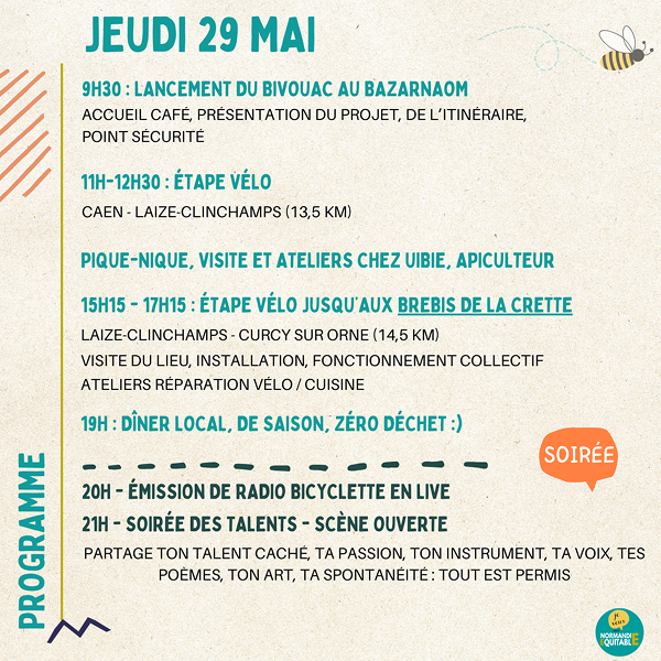 Programmation bivouac des transitions en Suisse-Normande