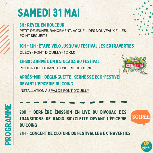 Programmation bivouac des transitions en Suisse-Normande